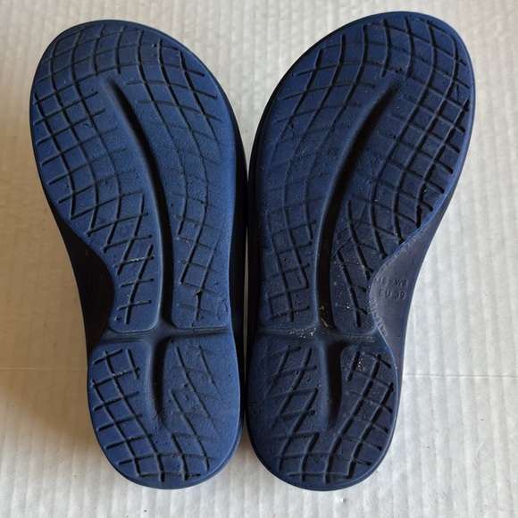 Oofos Ooahh Blue Sport Slide Sandals - Picture 10 of 11